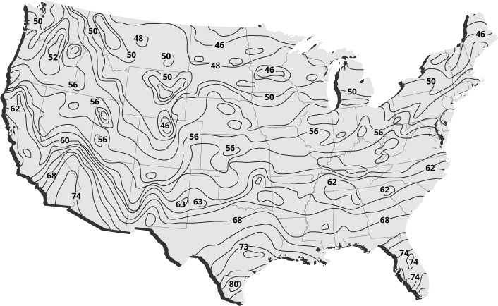U.S. Deep Earth Temperatures